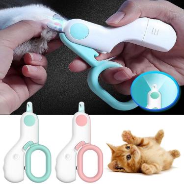 Imagem de Alicate Cortador de Unha Para Cães Gatos Pequenos Animais Com Led