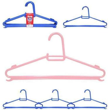 Imagem de Cabide Roupa De Acrilico Colors Com 5 Pecas 30,2X14Cm 4Mm
