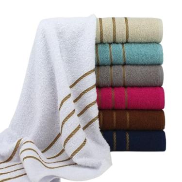 Imagem de Toalha de Banho Dubai Kit 10 Peças 70x130cm 330g/m² Macia com Costuras Reforçadas (Sem Escolha de Cor)