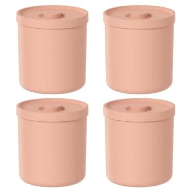 Imagem de 4X Lixeira De Banheiro 6 Litros Ou Bold Laranja