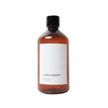 Imagem de Frasco Âmbar Minimal Sabão Líquido - 500Ml Branco