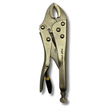 Imagem de Alicate Pressão 7 Mordente Curvo Ajustável Trava Chave Aço