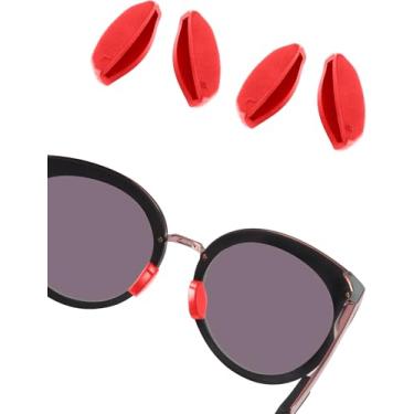 Imagem de Bowyer 2 pares de almofadas de nariz de substituição compatíveis com Oakley Frogskins Range/Top Knot/ASCG/Side Swept/Spindrift/Wildrye/Sielo Sunglass-Red