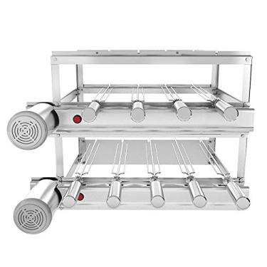 Imagem de Churrasqueira Gira Grill TRIPLA Inox 9 espetos giratórios + 3 Grelhas Modulaes