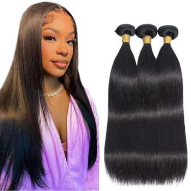 Imagem de Pacotes de cabelo YOUNGHANN Brazilian Straight 20cm Natural Black