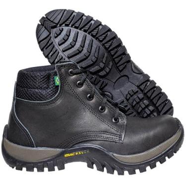 Imagem de Tenis Coturno Masculino De Couro Legitimo Bota Adventure Trabalho - Ar