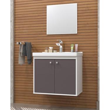 Imagem de Gabinete Banheiro Armario Cuba Pia Mdf 50 cm(