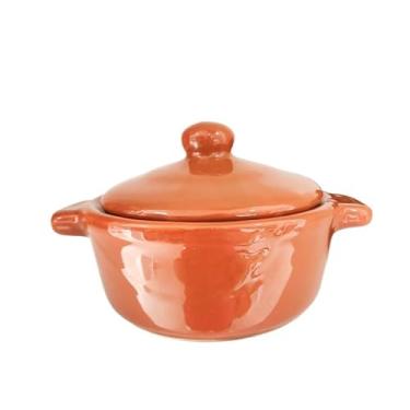 Imagem de Panelinha Caçarola com Tampa em Cerâmica Preto ou Marrom(Marrom)