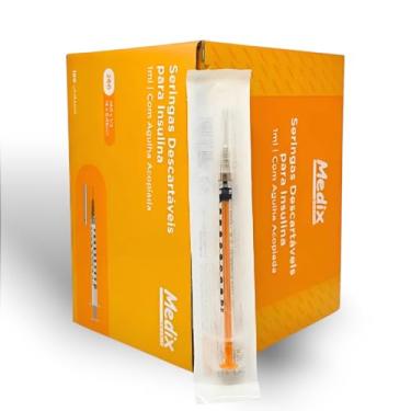 Imagem de Seringa de Insulina 1ml c/ Agulha 13x0,45 26G - Cx c/100