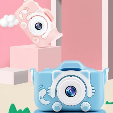 Imagem de Câmera Digital Infantil Rosa, Tela LCD 2 Polegadas, Design Gatinho, Bateria Recarregável USB, 32MB Memória, Jogos Educativos, Impressora Térmica Instantânea