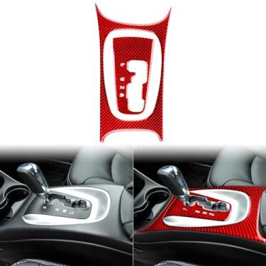 Imagem de Capa de painel de moldura de mudança de marchas de fibra de carbono para console central de carro compatível com Dodge Journey 2011-2017 acessórios vermelho - Kit