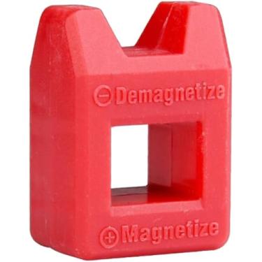 Imagem de Magnetizador universal vermelho para desmagnetizador de brocas magnetizador universal e ferramenta de desmagnetização para chaves de fenda, pontas de ferramentas de magnetização ABS