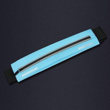 Imagem de Pochete de cinto de corrida, bolsa refletiva para corrida, bolsa de ginástica, sem balanço, ajustável, esportiva, viagem, pochete celular, Azul, Pochete