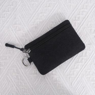 Imagem de Porta-cartões mini durável com zíper bolso para dinheiro carteira de lona feminina masculina, Preto, Tendência