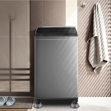 Imagem de 4 peças de almofadas de absorção de choque para máquina de lavar tambor e pulsador - almofadas antivibração e redução de ruído para uso doméstico