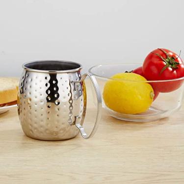 Imagem de Caneca Moscow Mule Requintada 304 Aço Inoxidável 500 ml Grande Capacidade Caneca de Coquetel para Bares Hotéis Restaurantes (Prata)