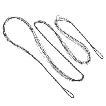 Imagem de Substituição de corda de laço, corda de arco recurva de 12 fios para arco recurvo tradicional AMO de 162 cm, preto