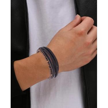 Imagem de Pulseiras punk rock unissex para homens e mulheres pulseira punk, One Size, Aço inoxidável, Sem Pedra Preciosa