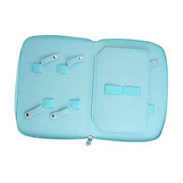 Imagem de Ｂｅｓｇａ Bolsa de tesoura para ferramentas de higiene para animais de estimação, estojo de armazenamento, bolsa de higiene, organizador de viagem para barbeiro, Azul