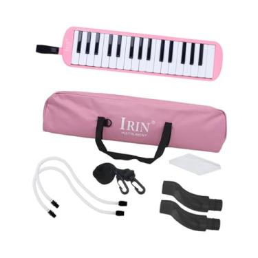 Imagem de KiBcsLic Brinquedo de teclado musical de infantil com pano de limpeza, instrumento musical portátil e fácil de tocar com estojo de transporte para, Rosa