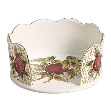 Imagem de Porta Panetone Aberto Encanto Dourado de Cerâmica - Scalla