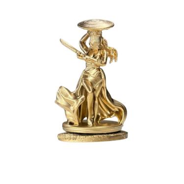 Imagem de Miniatura Religiosa Orixás E Guias Em Resina 3D Dourada 5 Cm