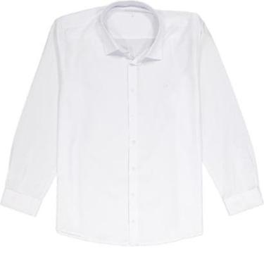 Imagem de Camisa Manga Longa Essencial Slim Masculina Ogochi 001521312 Branco-Masculino