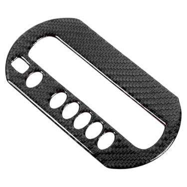 Imagem de TUCKBOLD Capa de acabamento do painel de mudança de marchas de controle central para Honda Civic 2001-2005 Painel de controle de mudança de marchas anti-arranhões Adesivo de fibra de carbono preto