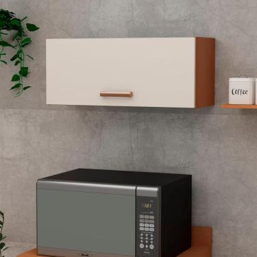 Imagem de Armário De Cozinha Genialflex Essência Freijó Branco Laca