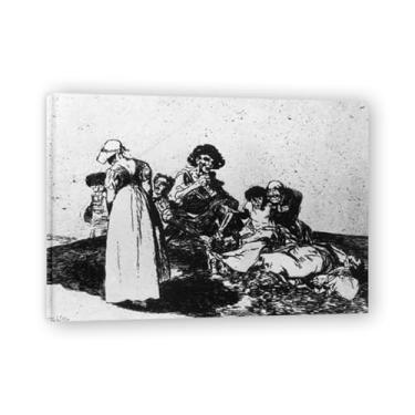 Imagem de LKXGRRSFG The Worst Is To BegFrancisco De Goya Impressão em tela romântica espanhola - Obra-prima do influente pintor romântico 39,98 x 55,88 cm sem moldura