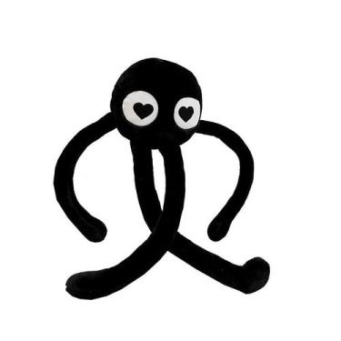 Imagem de Boneca de brinquedo de pelúcia macia de desenho animado preta recheada