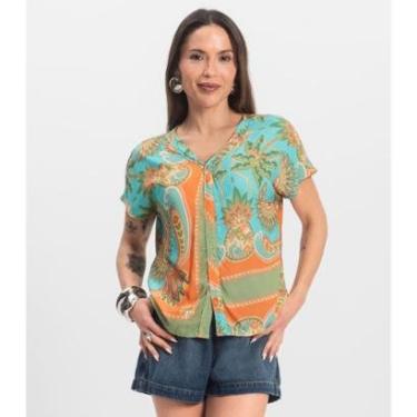 Imagem de Blusa Feminina Estampada Infinita Cor Verde-Feminino