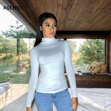 Imagem de Segunda Pele Feminina Térmica Leve Manga Longa Gola Alta Suplex - KGen