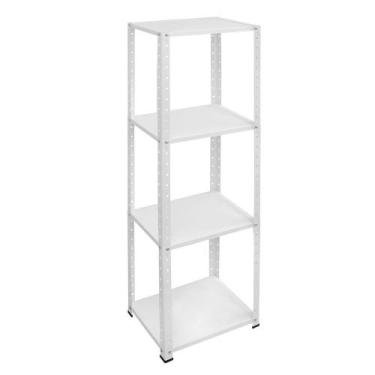 Imagem de Estante Armário Aço Multi Uso 4 Prateleiras Branca - Aço Mix