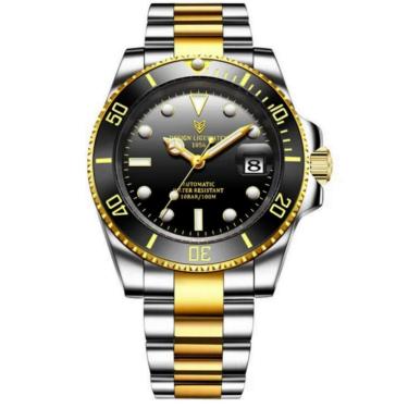 Imagem de Relógio de pulso mecânico masculino automático de luxo em  aço inoxidável Impermeavel 