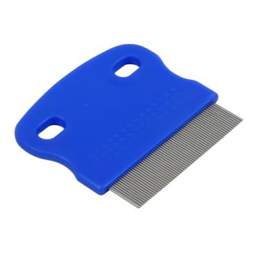 Imagem de Pente Fino Profissional para Remoção de Pulgas e Carrapatos, Azul, com Dentes de Metal, Ferramenta de Limpeza para Pets