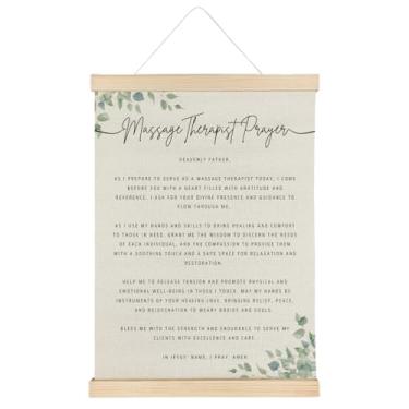 Imagem de ATBWGT Decoração de arte de parede cristã de oração de massagista, versículos bíblicos inspiradores da escritura para escritório, casa, sala de spa, presentes de massagista, 30,5 x 40,6 cm