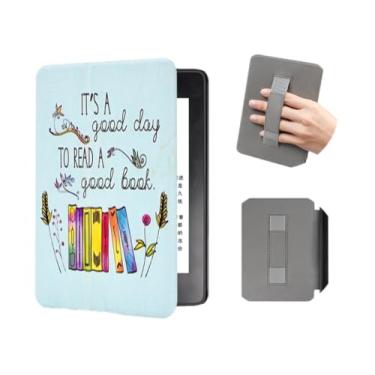 Imagem de Akacy Capa com padrão pintado com alça para o novo Kindle de 6 polegadas (10ª geração - versão 2019) - capa leve de couro PU com hibernar/despertar automático para Kindle 10ª geração 2019 e-reader (21