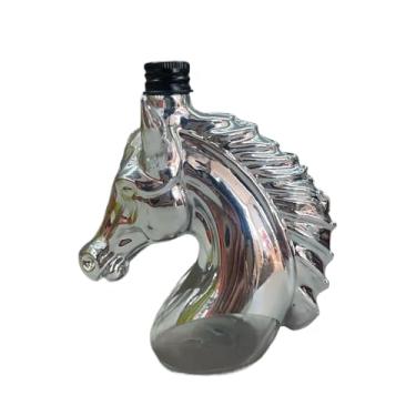 Imagem de Fenteer Decantador de Whisky em Formato de Garrafa de Vinho com Cabeça de Cavalo - Utensílio de Bar para Apreciadores de Whisky e Festas, 1000ml
