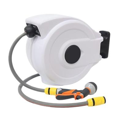 Imagem de Mangueira retrátil,Mangueira de jardim retrátil - Carretéis de mangueira de água retráteis automáticos | Mangueira exterior retrátil resistente, equipamento de lavagem de carro, carretel de mangueira