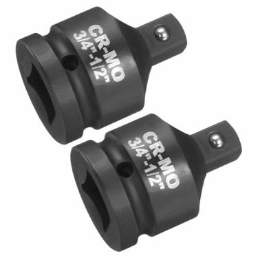 Imagem de HARFINGTON 2 adaptadores de soquete de impacto fêmea de 1/10.2 cm para 1/5.1 cm macho redutor de acionamento quadrado padrão SAE CR-MO conversor de aço, chave catraca, conversão de barra de disjuntor
