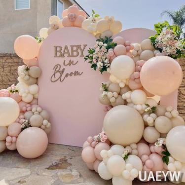Imagem de Kit Balloon Arch Garland UAEYW Boho Dusty Pink 135 unidades