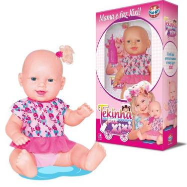 Imagem de Boneca Que Faz Xixi Tekinha com Mamadeira Meninas Sid-Nyl - 7897547709