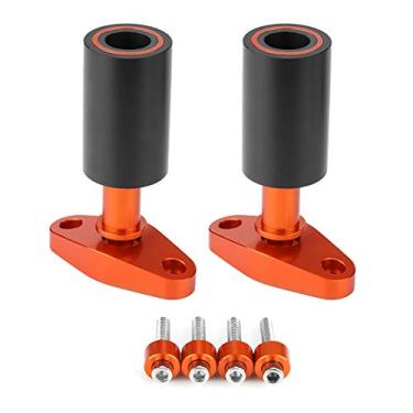 Imagem de Matybobe Motocicleta CNC Frame Sliders AntiCrash CNC Almofada de Liga de Alumínio Protetor de Queda para Corrida Laranja 2 peças