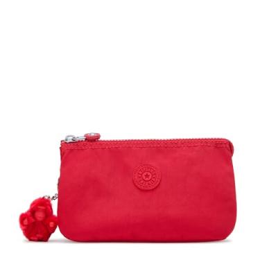 Imagem de Kipling Bolsa feminina criativa grande, kit de cosméticos versátil, organizador de viagem de nylon leve, Vermelho Rouge, Large