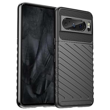 Imagem de Capa adequada para Google Pixel 8 pro. Fibra de carbono refinada, anti-queda, anti-impressão digital, proteção total, capa para Google Pixel 8 pro