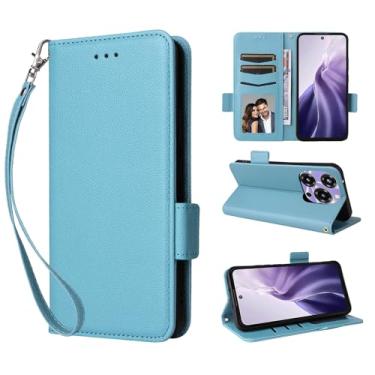 Imagem de KONXISA Capa carteira para OUKITEL C69, capa de poliuretano com porta-cartão, capa protetora flip para OUKITEL C69 com função de suporte, proteção de impressão digital, fecho magnético lateral