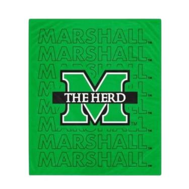 Imagem de Pegasus Sports Cobertor de pelúcia NCAA Echo Team Wordmark, cor do time, 60 x 70 (Marshall Thundering Herd)