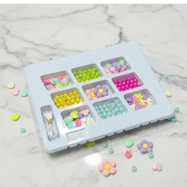 Imagem de Kit de Criação de Joias para Crianças, Plástico PP, 26x17 cm, Colorido, 140g, A partir de 3 Anos, Inclui Pérolas e Miçangas