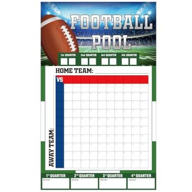 Imagem de Augisteen Pôster grande de piscina de futebol 43,3 x 70,5 cm, placa de quadrados, 100 grades, pôster, recorde, 2026, Super Game Bowl, suprimentos de festa, lembrancinhas para futebol, esportes, jogos